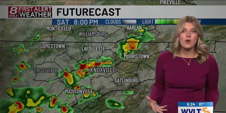 Scattered showers and thunderstorms lingering tonight