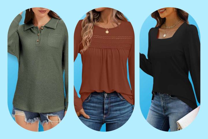 10 New Long-Sleeve Blouses Starting at $8 on Amazon