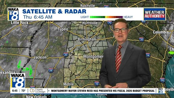 Another scattering of showers and thundershowers today