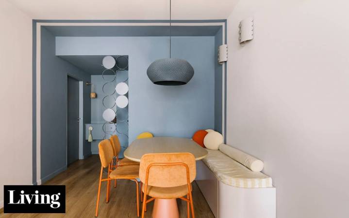 Una idea por m2. La arquitecta Camila Monge desafió los límites del color y las texturas en este tres ambientes de Belgrano
