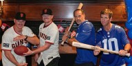 San Francisco Giants hang out with New York Giants