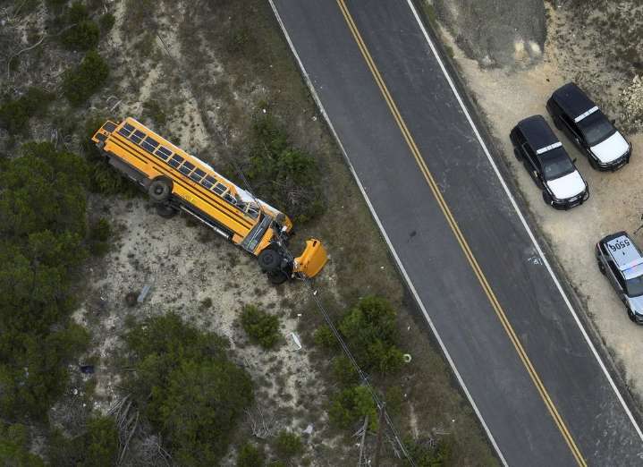 Multiple Texas students are injured in a school bus rollover crash on the first day of class