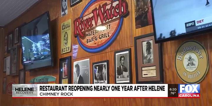Restaurant reopening nearly year after Helene