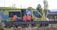 Un motorista herido al sufrir una salida de vía en Garcibuey