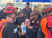 Protesta social. Un sindicalista histórico recibió gas lacrimógeno cuando marchaba en las inmediaciones del Congreso