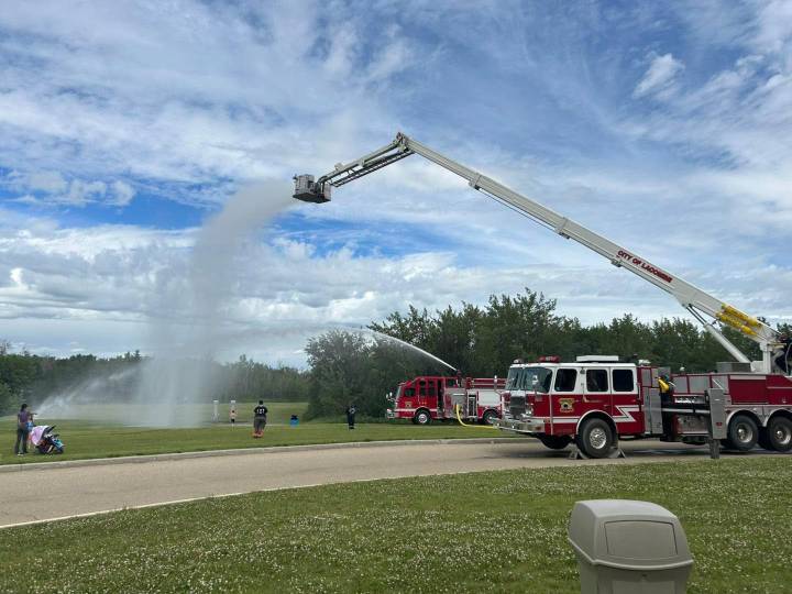 Beat the heat: Lacombe firefighters bringing spray park fun