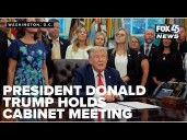 President Donald Trump holds Cabinet Meeting