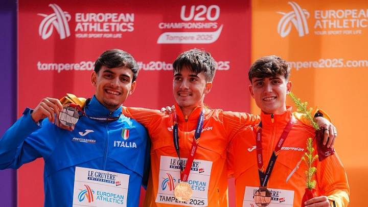 La marcha española sigue de dulce: Querol, oro y Monfort, bronce en los 10.000m del Europeo sub