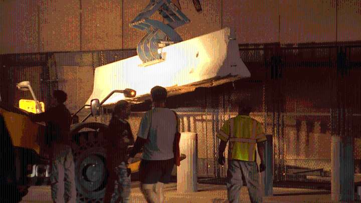 Barricades placed outside Downtown L.A. federal building