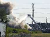Fire at recycling plant on edge of Edmonton keeps crews busy