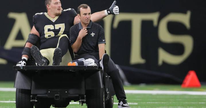 Key Saints offensive lineman 'may take a little bit of time' to recover from ankle injury