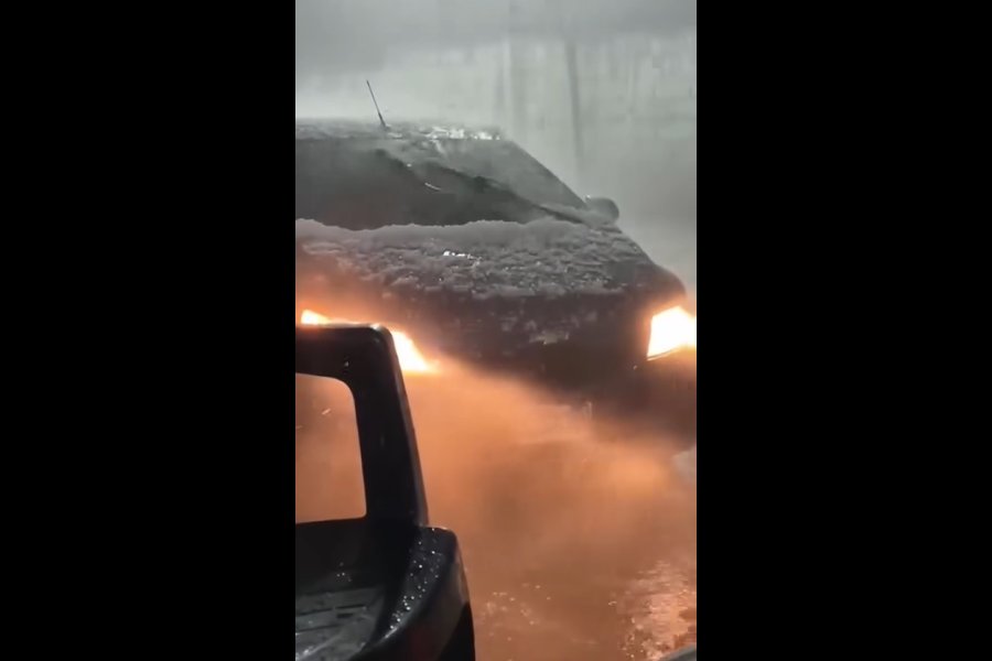 Tormenta de Santa Rosa llegó a Catamarca y deja granizo en Las Cañas