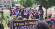 UPMC Magee-Womens nurses rally after voting to unionize