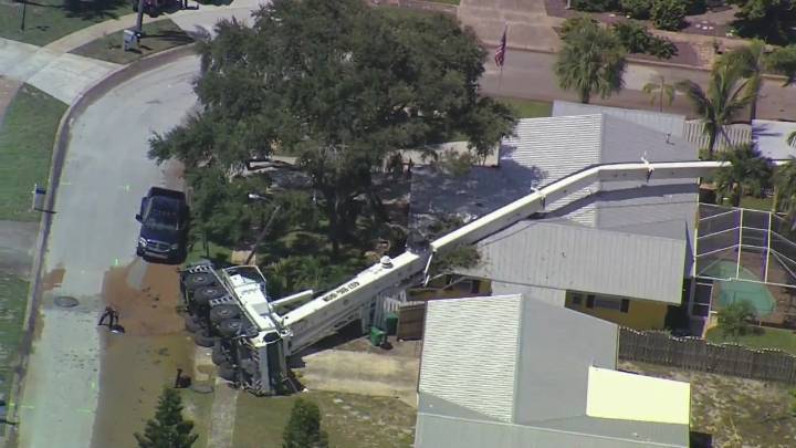 Crane falls on Merritt Island home, no injuries reported, officials say