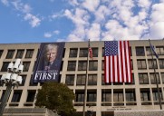 America Goes Full Fascist With Banners Of Trump On Federal Buildings