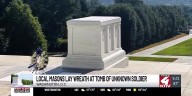 Sioux City Valley of Scottish Rite Masons lay a wreath on the tomb of the unknown soldier
