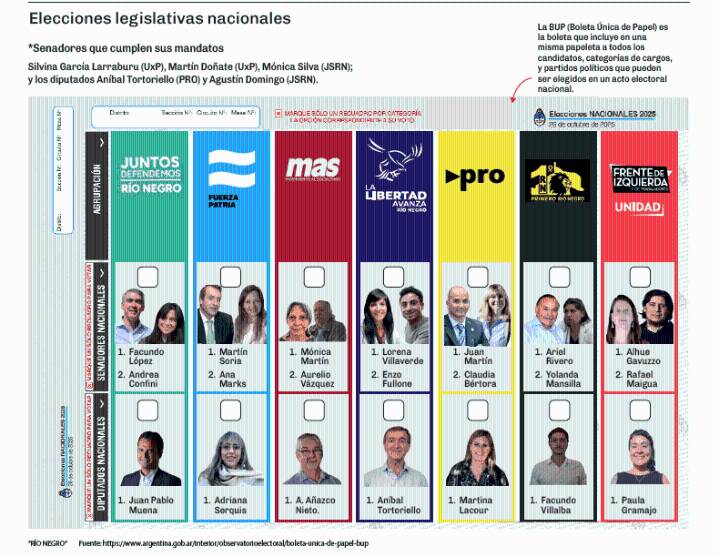 Río Negro tendrá siete listas en octubre: cierra el plazo con correcciones y excluidos