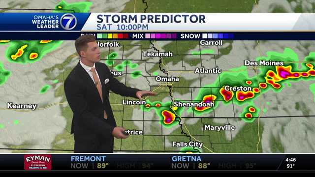 Hot today and storm chances on Saturday