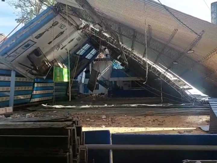 El impactante derrumbe que sufrió el estadio de Regatas Corrientes