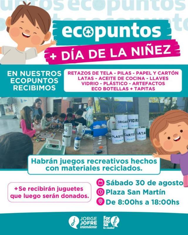 Este sábado habrá un Ecopunto especial en la Plaza San Martín por el Mes de las Infancias