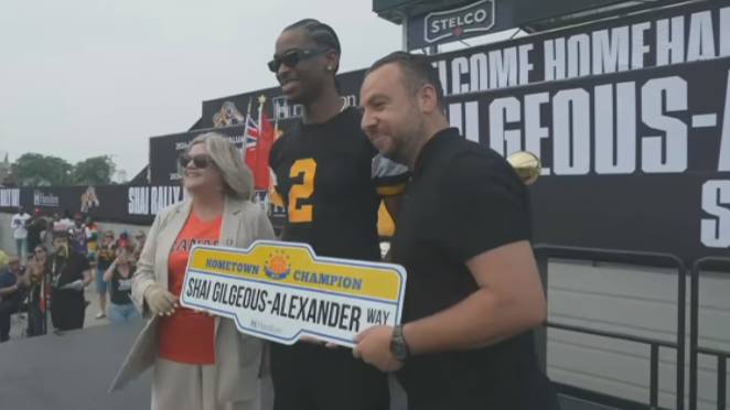 Thunder Star Shai Gilgeous-Alexander honored in his home city of Hamilton, Ontario
