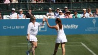 Hannah Berner joins tennis hall of famers to give fans a souvenir