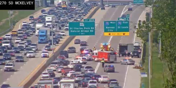 Crash snarls traffic on NB I-270 in St. Louis County