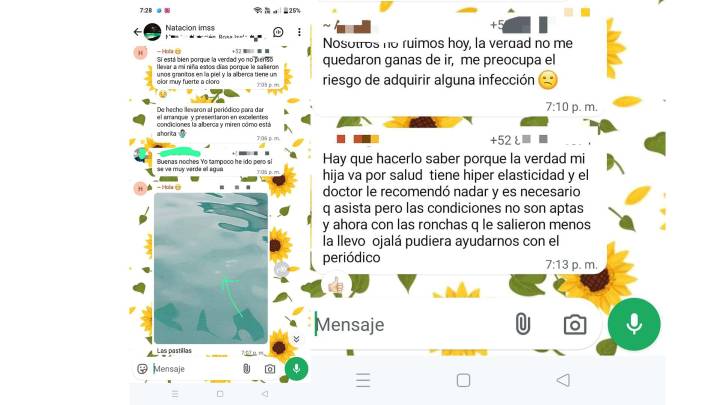Reacciones en la piel y problemas higiénicos en cursos de natación del IMSS