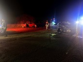 Choque frontal entre dos autos en Asientos dejó siete personas lesionadas