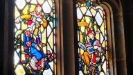 Stained glass windows replaced after vandalism at historic Meadow Brook Hall