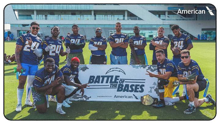 Chargers Bring Together Active Military for Battle of the Bases Flag Football Tournament