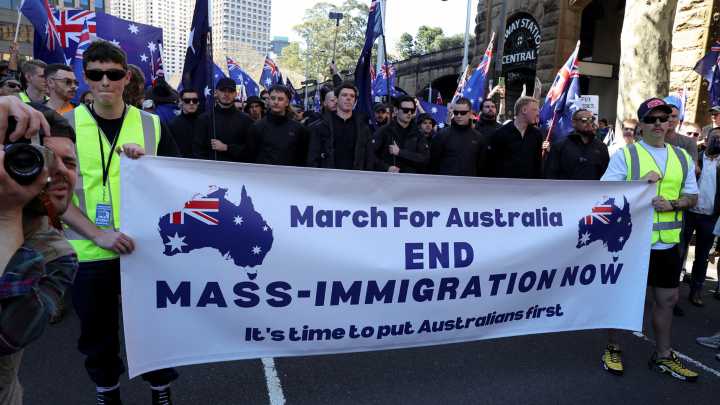 Clashes break out at anti-immigration protest in Australia