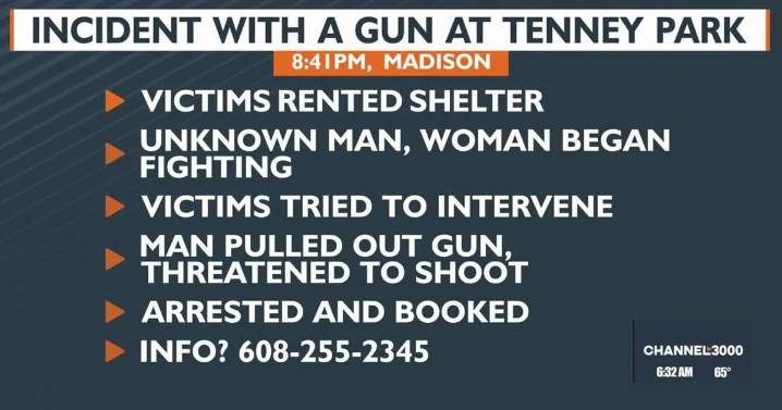 Man arrested for allegedly pointing gun at Tenney Park Beach birthday party