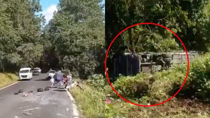 Autobús de Pasajeros Cae a Enorme Barranco en Carretera México