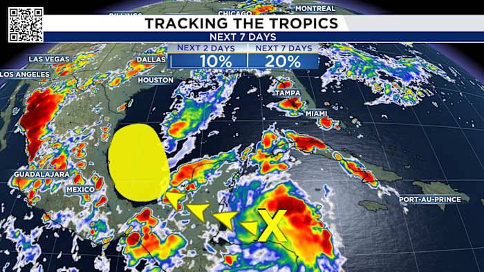 A new disturbance heading into the Gulf