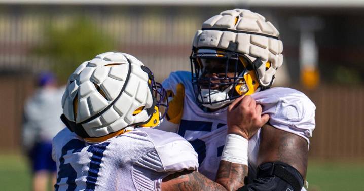 Will LSU start a freshman on the offensive line? Monday's practice raised the possibility.
