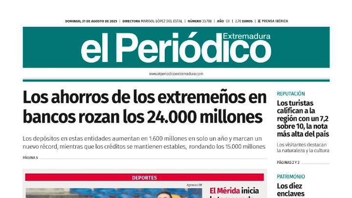 Consulta la portada correspondiente al día 31 de agosto de 2025