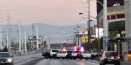 Police activity blocks lanes east of Las Vegas Strip