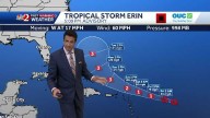 Erin becomes a hurricane Friday + heat builds locally!  August 14