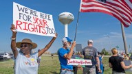 Trump's 'Speedway Slammer' draws protest outside Miami Correctional