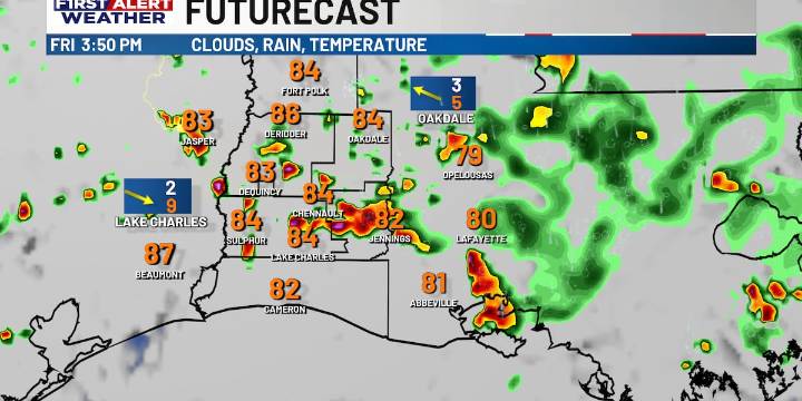 First Alert Forecast: Rounds of showers and storms set to return, slowly drying out heading into Labor Day