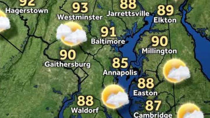 Weather: Storms make their way out of Baltimore, sunny skies return