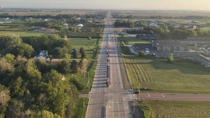 Turn lane is bottlenecked near Harrisburg High School