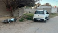 Catuna: un hombre sufrió fractura de tobillo en choque entre auto y moto