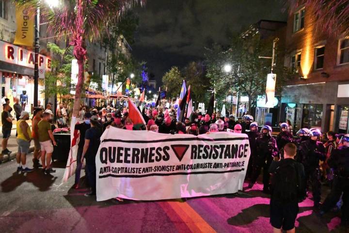Clashes with police at Rad Pride march in Montreal