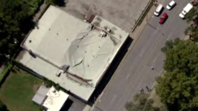 Independence Avenue roof caves in; no one hurt in collapse