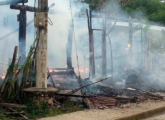 Incendio consumió una vivienda en zona rural de Sincelejo