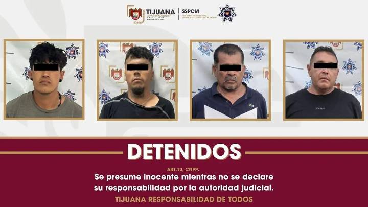 Capturan a cuatro personas por portación de arma de fuego en distintos hechos
