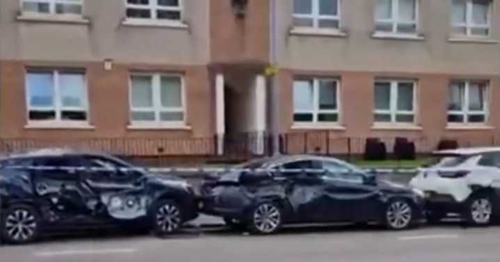 Eight-car crash outside Maryhill police station caused by drug driver carrying weapon in pants