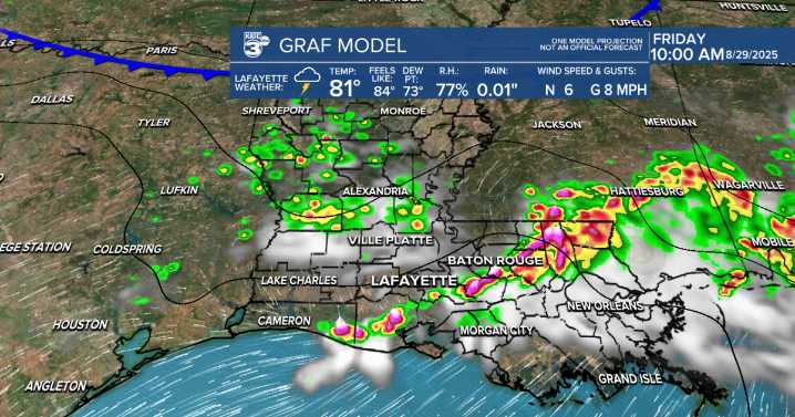 Showers & storms likely Friday ahead of frontal system